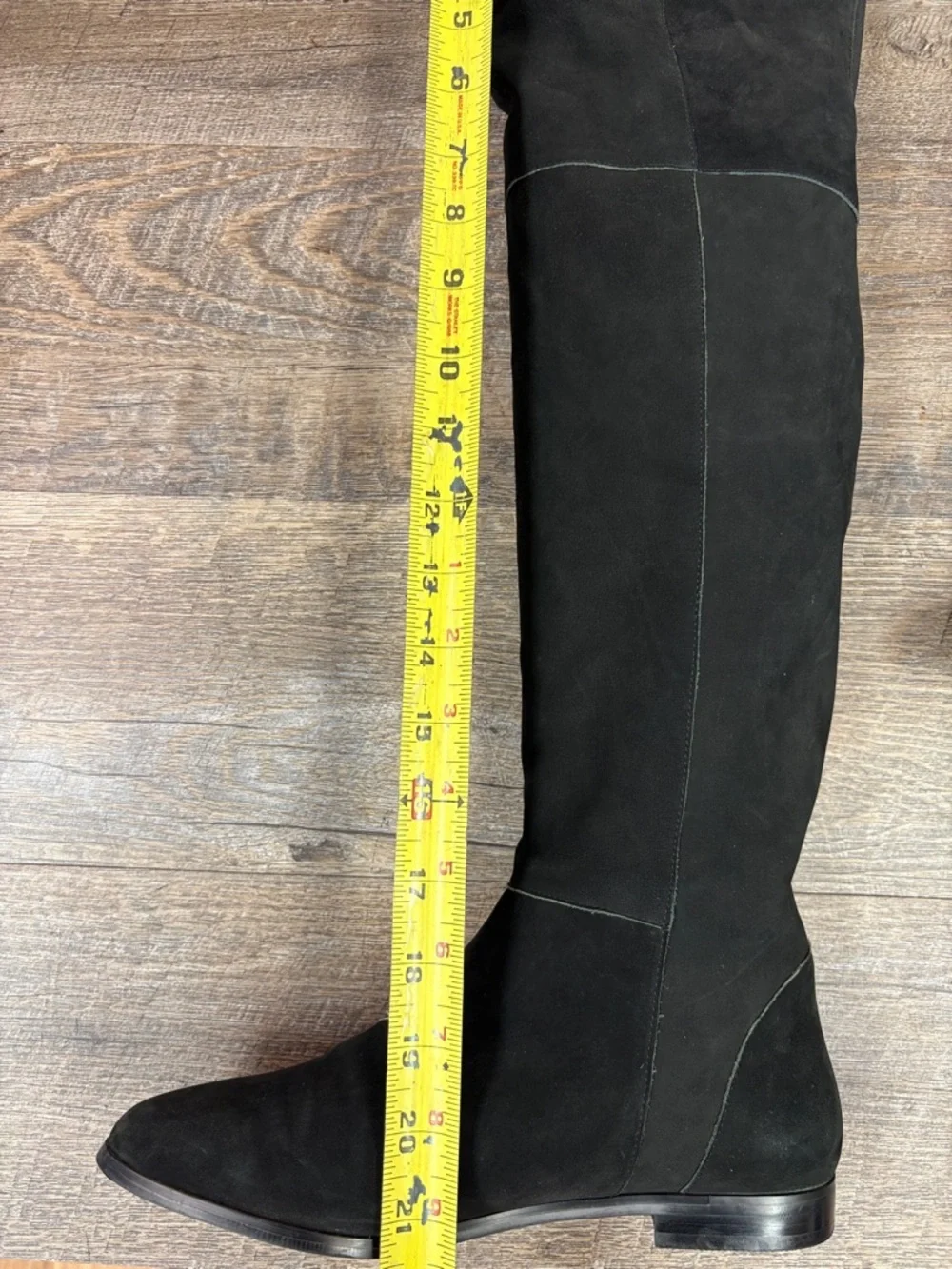 Anthropologie Candela Faux Suede Over-the-Knee Boots Black Size 7